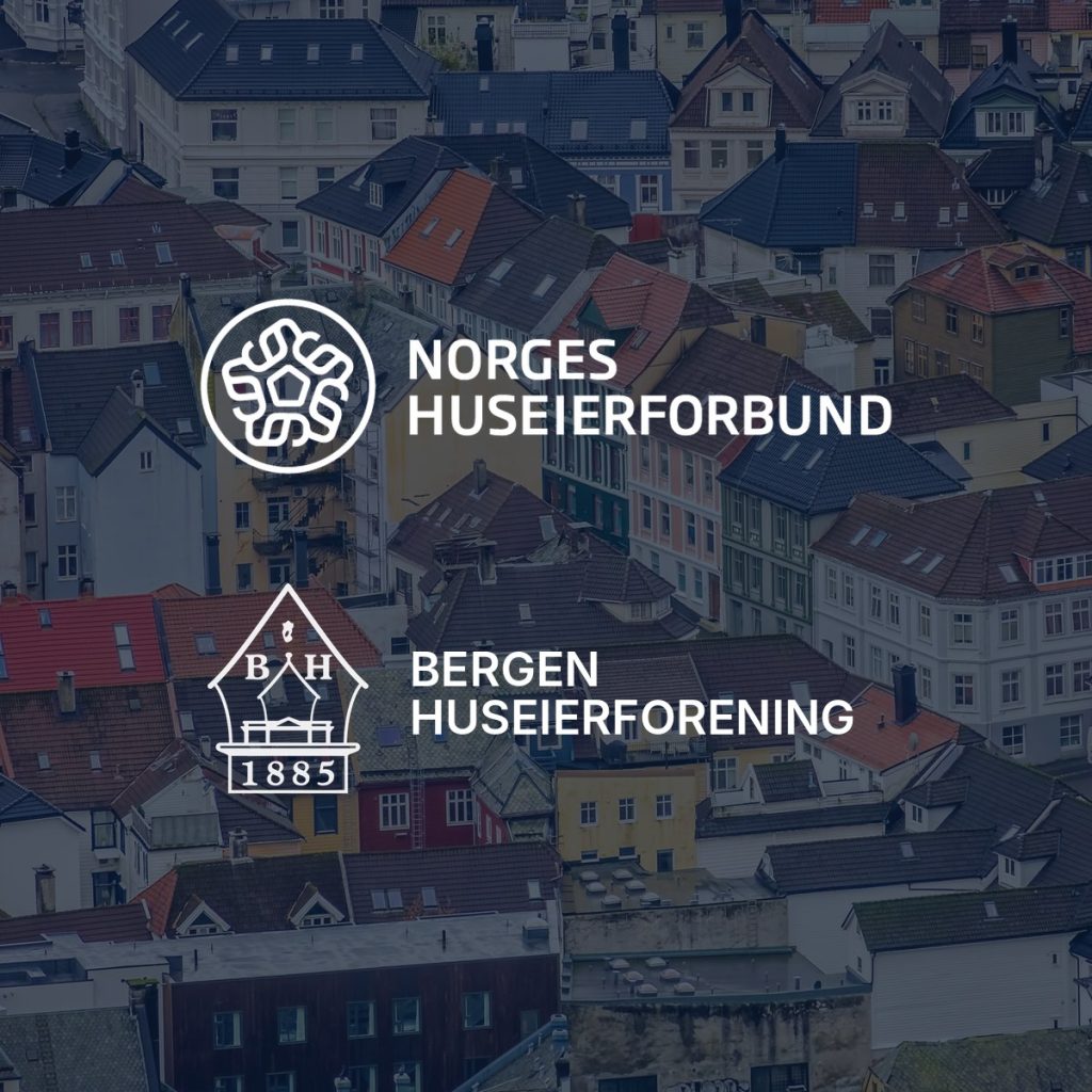 Logoene til Norges Huseierforbund og Bergen Huseierforening